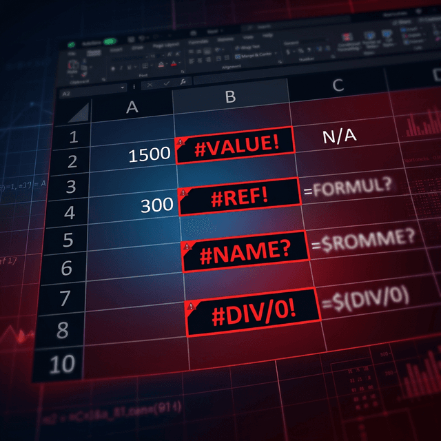 Ô Lỗi Trong Excel: Hiểu Và Xử Lý #VALUE!, #REF!, #NAME?, #DIV/0!, #NULL!