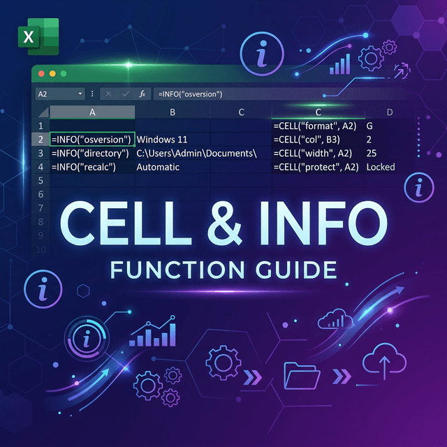 Hàm CELL & INFO — Thông Tin Worksheet & Hệ Thống