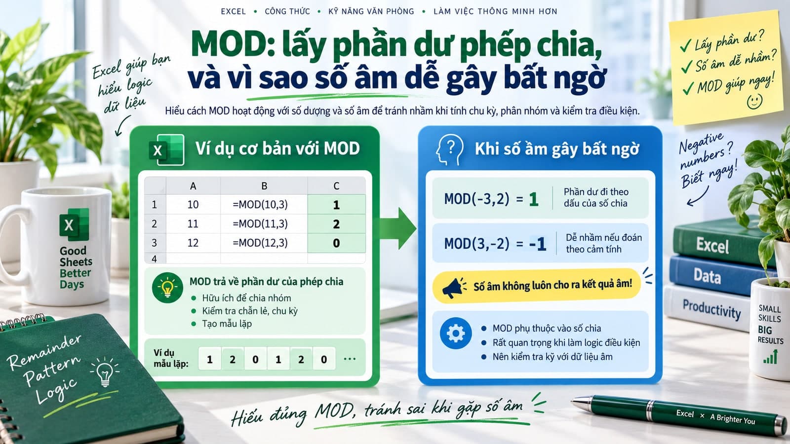 MOD: lấy phần dư phép chia, và vì sao số âm dễ gây bất ngờ
