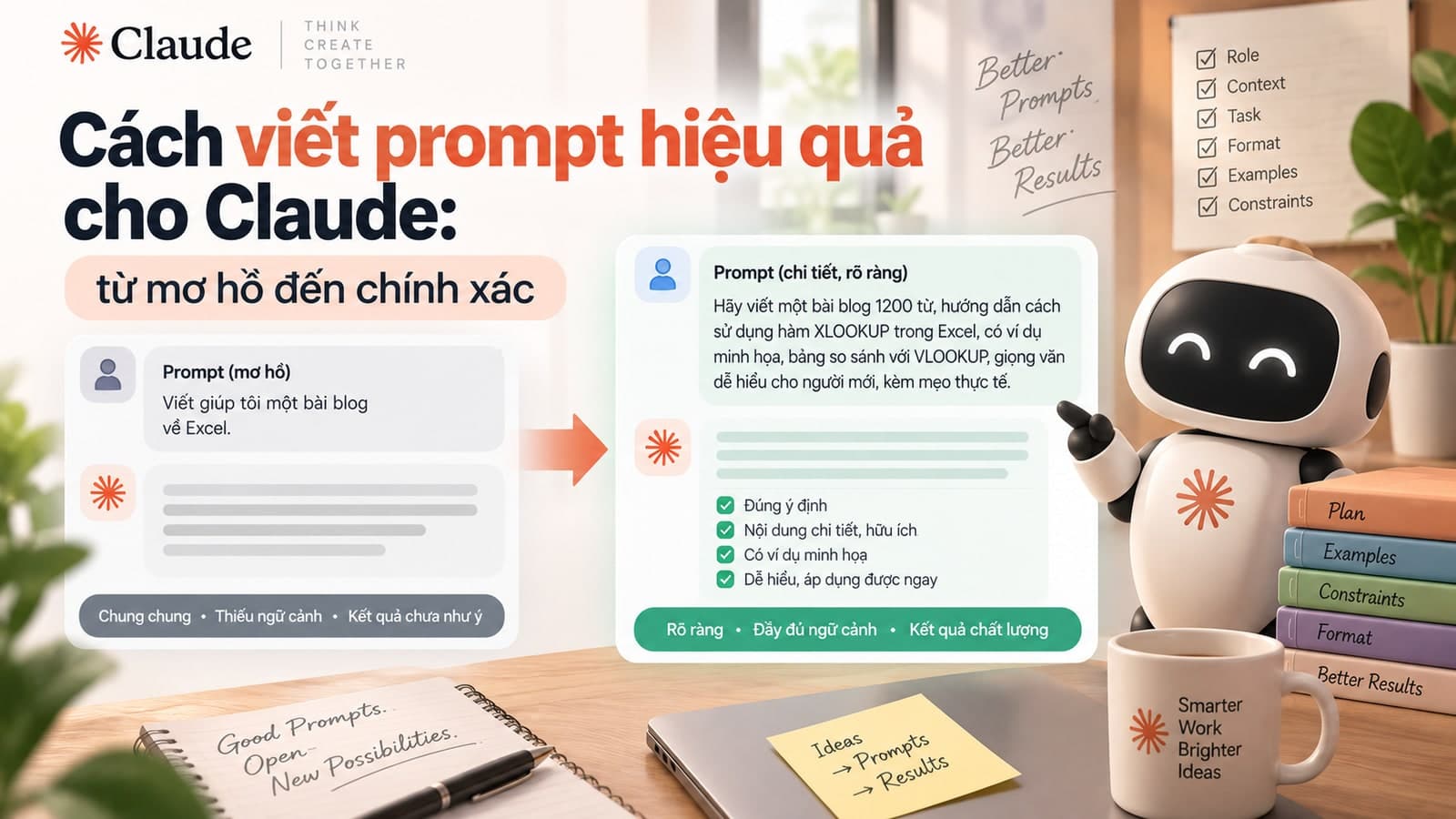 Cách viết prompt hiệu quả cho Claude: từ mơ hồ đến chính xác