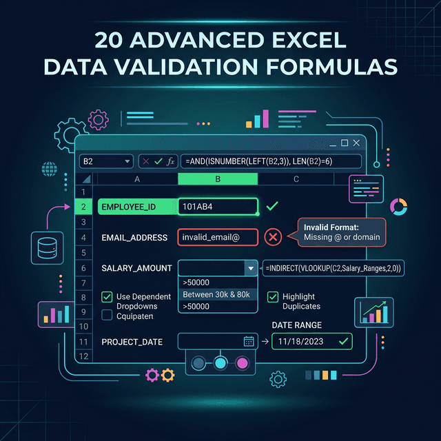 20 Công Thức Data Validation Nâng Cao Trong Excel