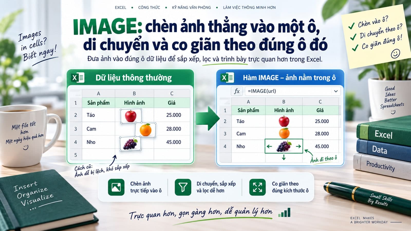 IMAGE: chèn ảnh thẳng vào một ô, di chuyển và co giãn theo đúng ô đó