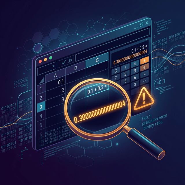 Lỗi Floating Point Trong Excel: Tại Sao 0.1+0.2≠0.3 Và Cách Khắc Phục