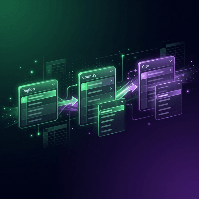 Dropdown Phụ Thuộc (Dependent Dropdown) Trong Excel: Tạo Danh Sách Liên Kết Tự Động