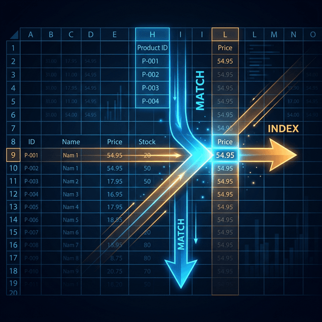 INDEX MATCH Trong Excel: Tra Cứu Dữ Liệu Linh Hoạt Hơn VLOOKUP