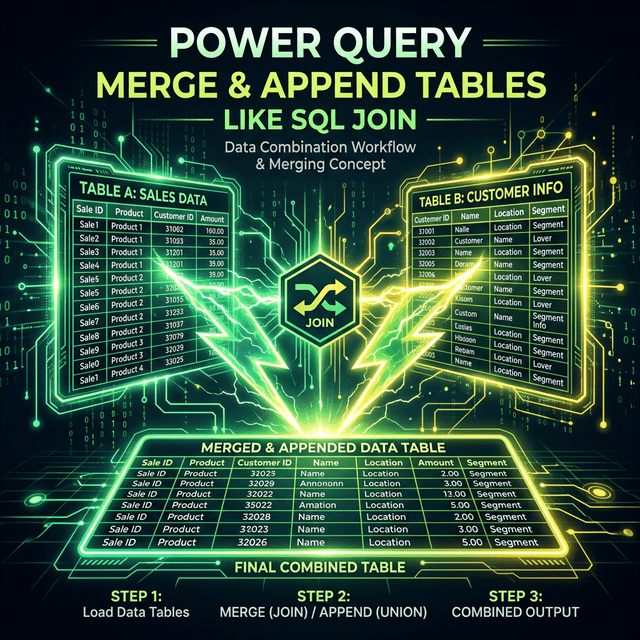 Merge Và Append Queries Trong Power Query: Gộp Dữ Liệu Như JOIN Trong SQL