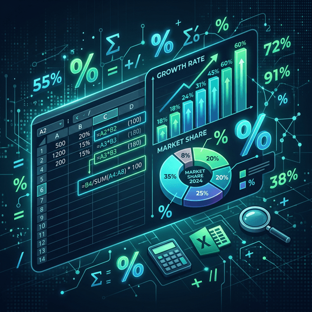 Tính Phần Trăm Trong Excel: Từ Cơ Bản Đến CAGR và Lãi Kép