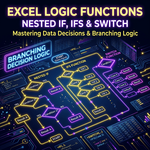 Hàm IF Lồng Nhiều Điều Kiện, IFS, SWITCH: Xử Lý Logic Phức Tạp Trong Excel