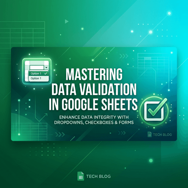 Data Validation Nâng Cao Trong Google Sheets: Custom Formula, Checkbox Và Dropdown Động