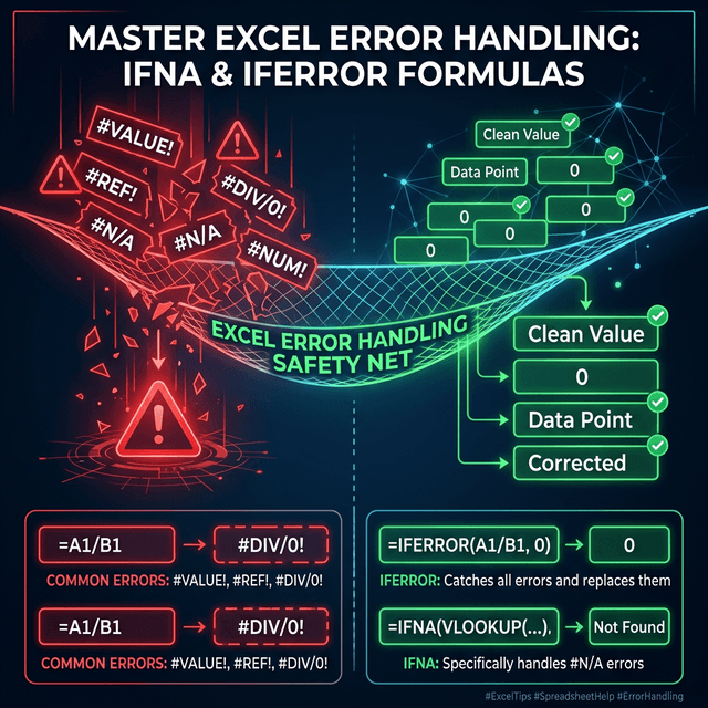 Hàm IFERROR, IFNA Và Xử Lý Lỗi Thông Minh Trong Công Thức Excel