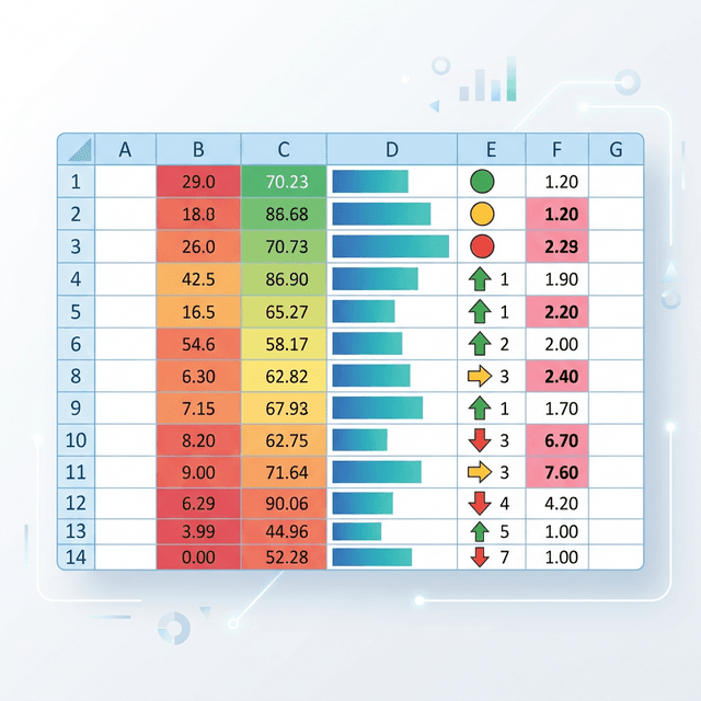 Conditional Formatting Nâng Cao: Heatmap, Data Bars, Icon Sets Và Custom Formula Rules