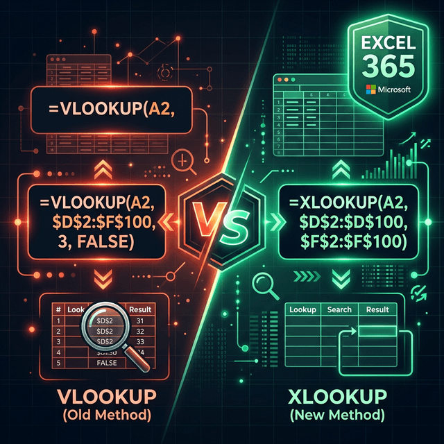 XLOOKUP vs VLOOKUP: So Sánh Chi Tiết, 10 Ví Dụ Thực Tế Và Khi Nào Dùng Hàm Nào